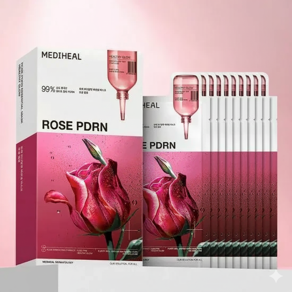 Mediheal British White Rose PDRN Essential Mask Sheet Bio Emulsome 10ea(+1ea) Set