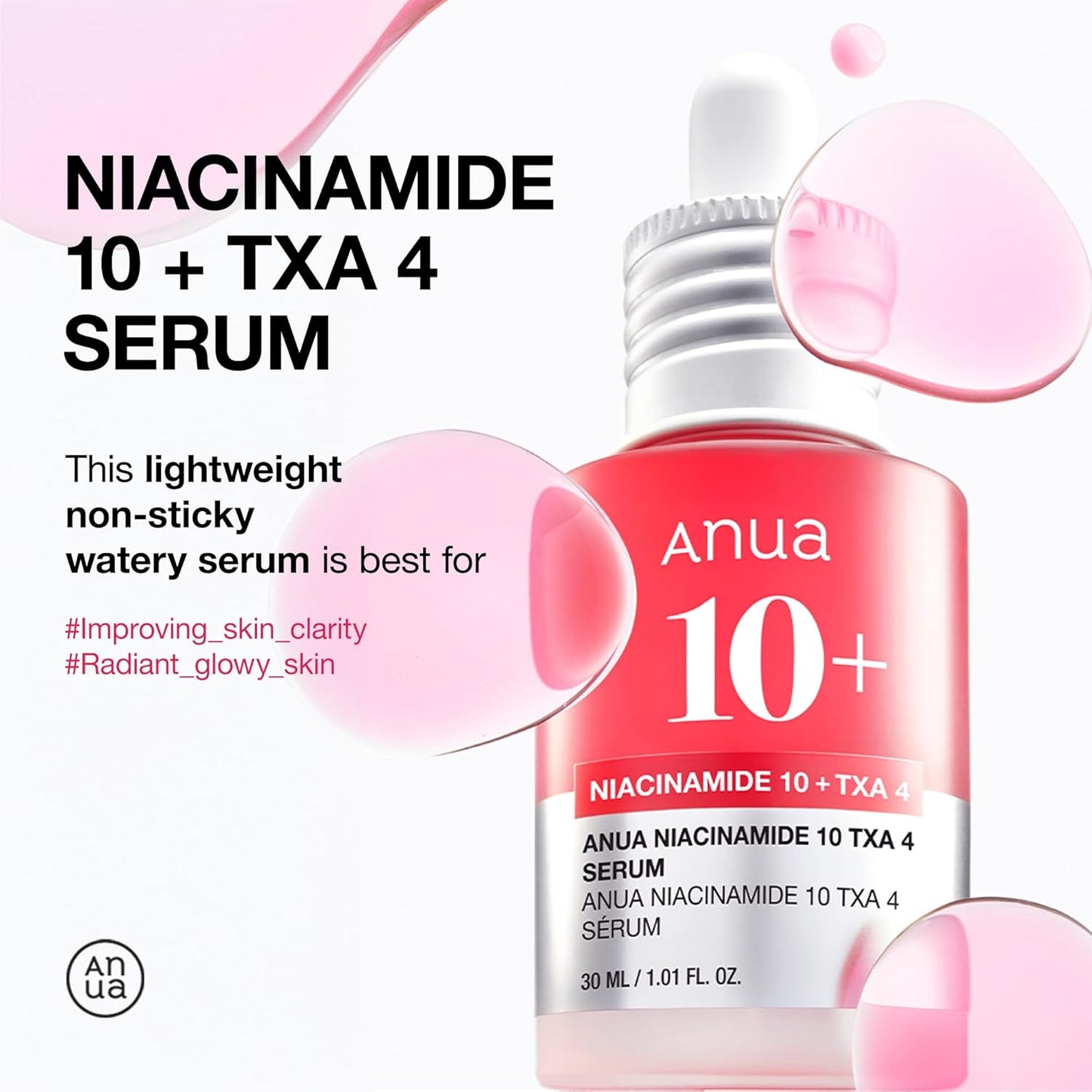 ANUA 10%煙酰胺+ 4% 氨甲環酸精華 30ml - Beautitu.com