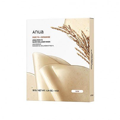 Anua 韓國米粹 70 亮白膠原蛋白面膜 (4片) - Beautitu.com