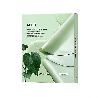 Anua 魚腥草70舒緩膠原蛋白面膜 (4片) - Beautitu.com
