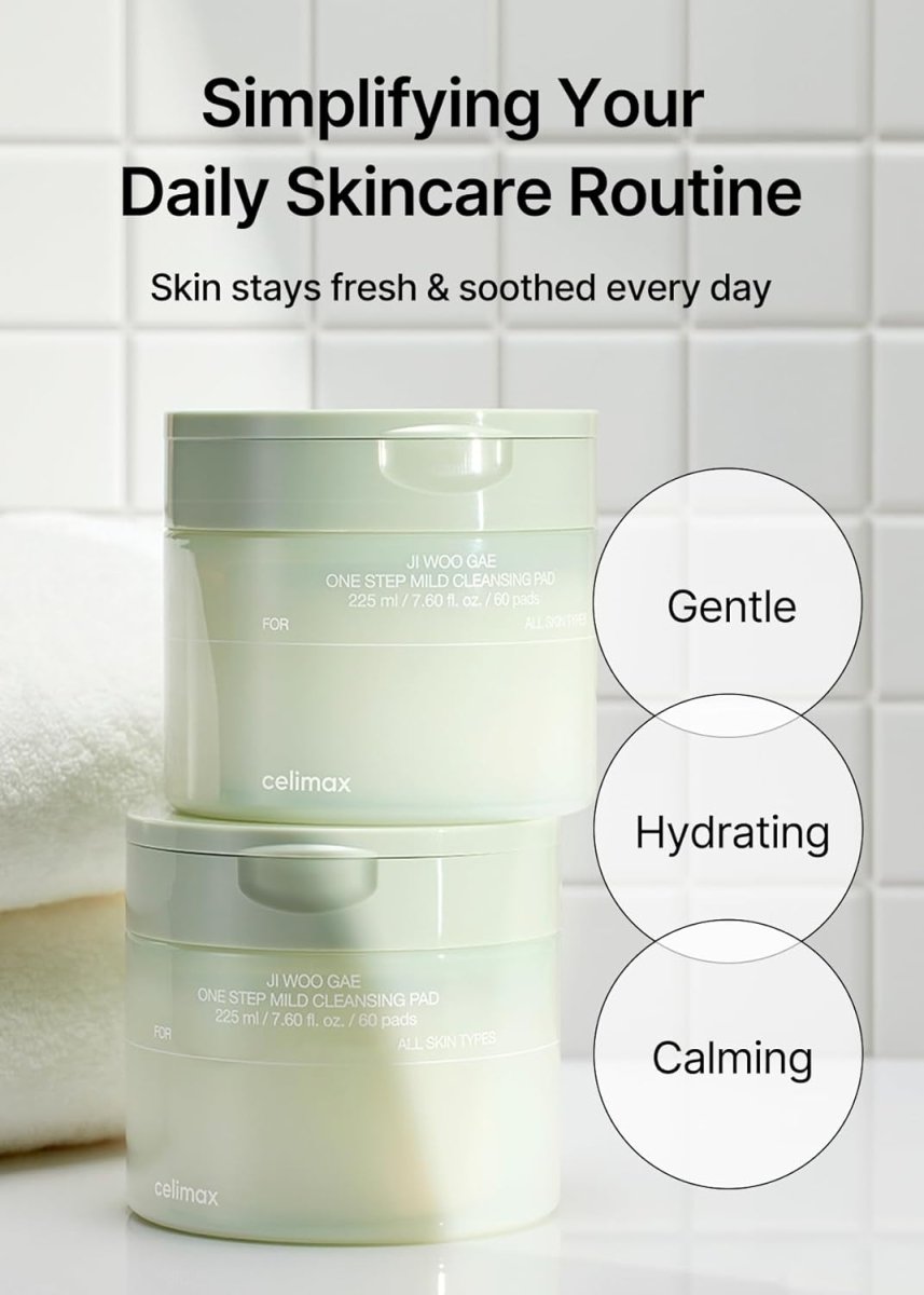 Celimax JIWOOGAE 温和保濕舒緩卸妝潔膚棉 60片 - Beautitu.com