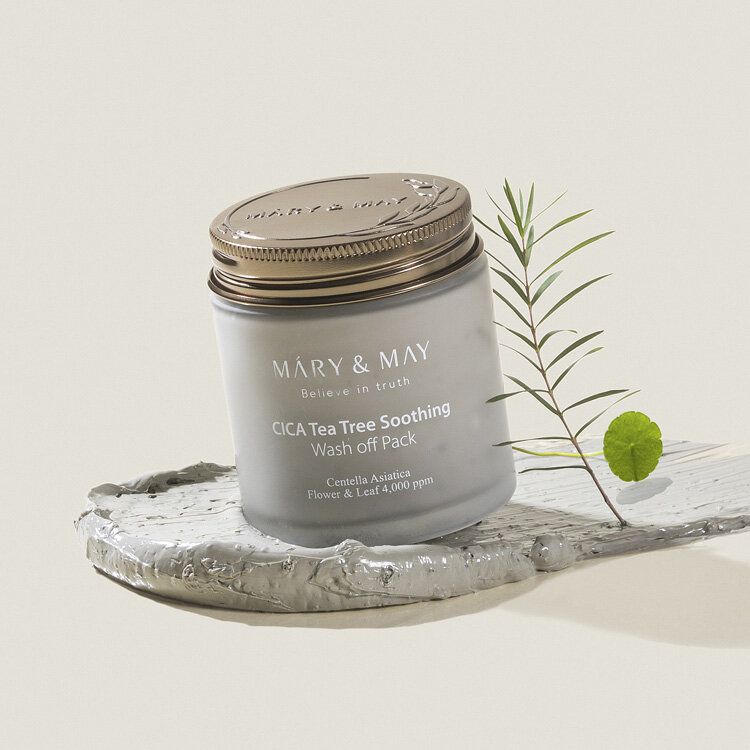 MARY & MAY - 積雪草茶樹舒緩深層清潔消炎泥膜 125g - Beautitu.com