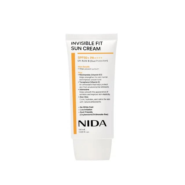 NIDA Invisible Fit輕盈的防曬霜SPF 50+ PA++++ 50ml - Beautitu.com