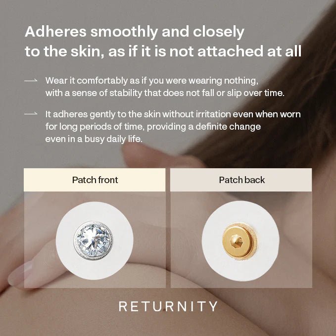 RETURNITY Ear Therapy Patch 耳療穴位貼 (1 銀 + 1 水晶 + 1 珍珠) 每片10粒 - Beautitu.com