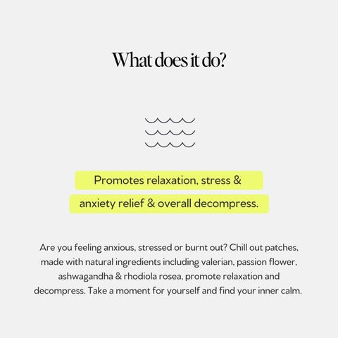 TONIK Chill Out Stress & Anxiety Relief Transdermal Vitamin Patch