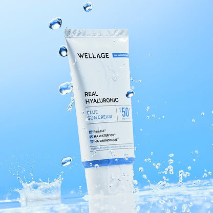 WELLAGE Real Hyaluronic Blue Sun Cream SPF50+ PA++++ 50ml — 1