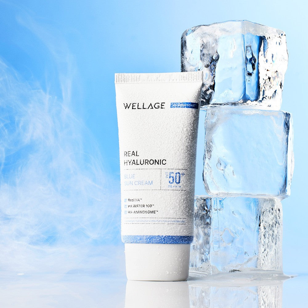 WELLAGE Real Hyaluronic Blue Sun Cream SPF50+ PA++++ 50ml — 2