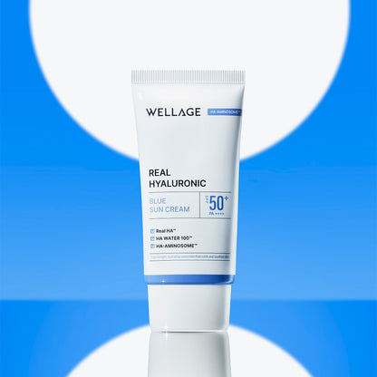 WELLAGE Real Hyaluronic Blue Sun Cream SPF50+ PA++++ 50ml — 3