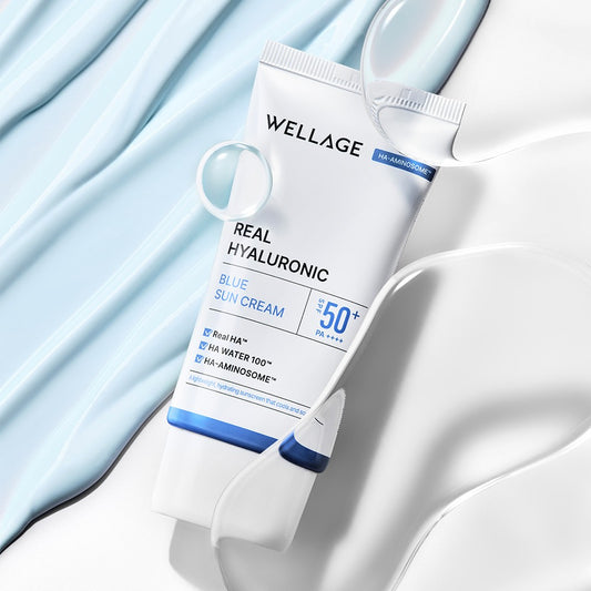 WELLAGE Real Hyaluronic Blue Sun Cream SPF50+ PA++++ 50ml — 4