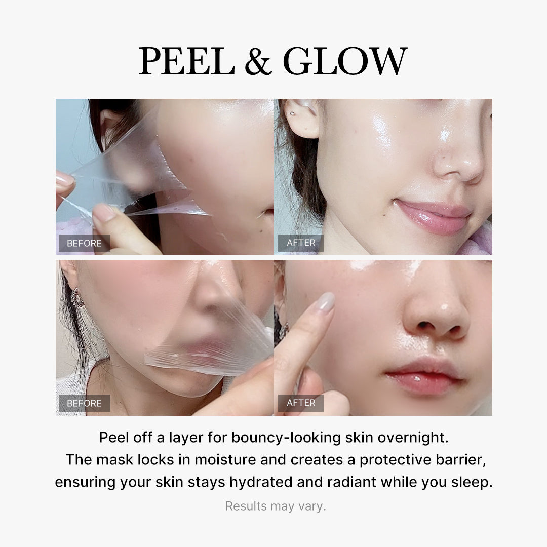 Awaken Your Glow: Quick Dry Easy Peel Overnight Collagen Facial Mask
