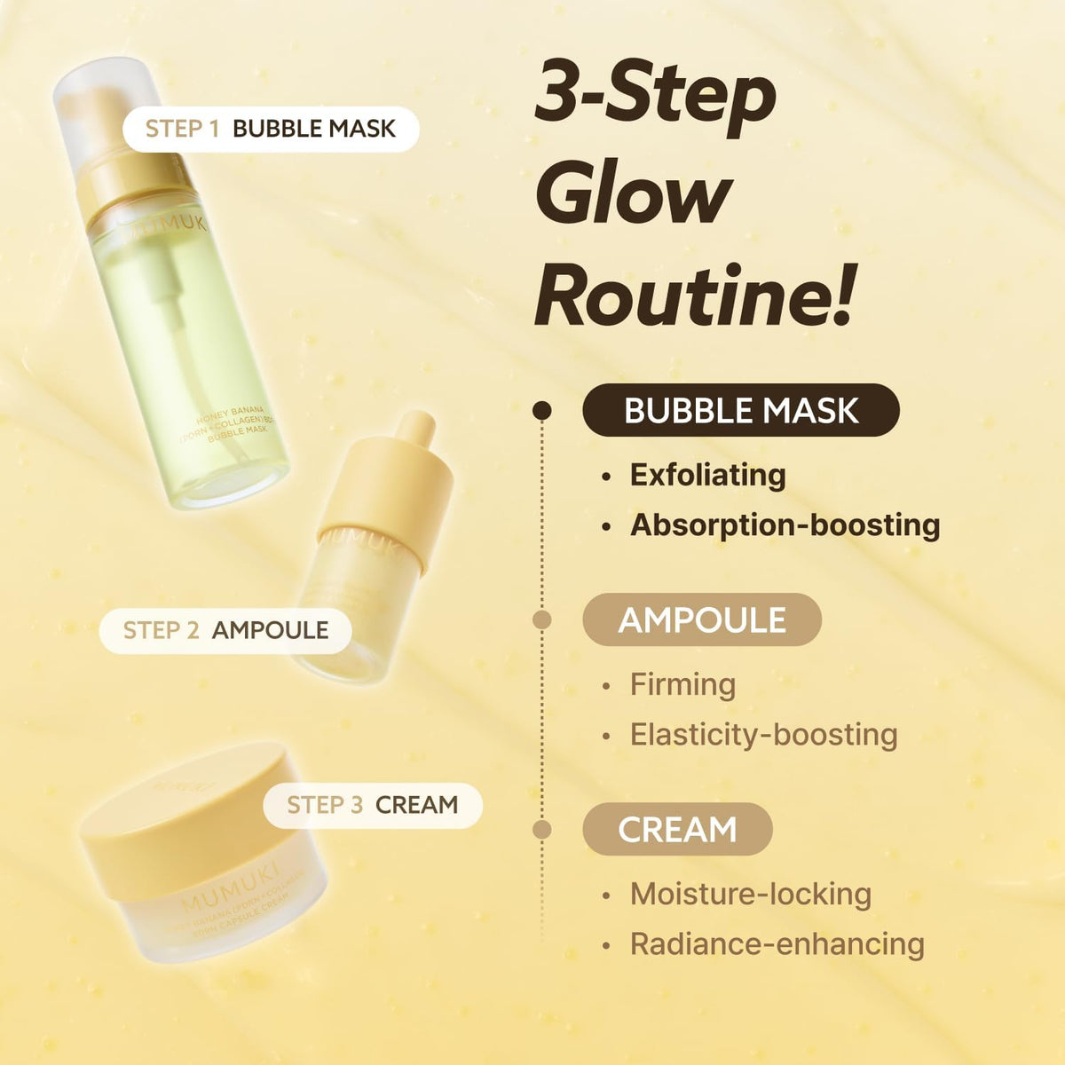 MUMUKI Honey Banana BDRN Bubble Mask 150ml
