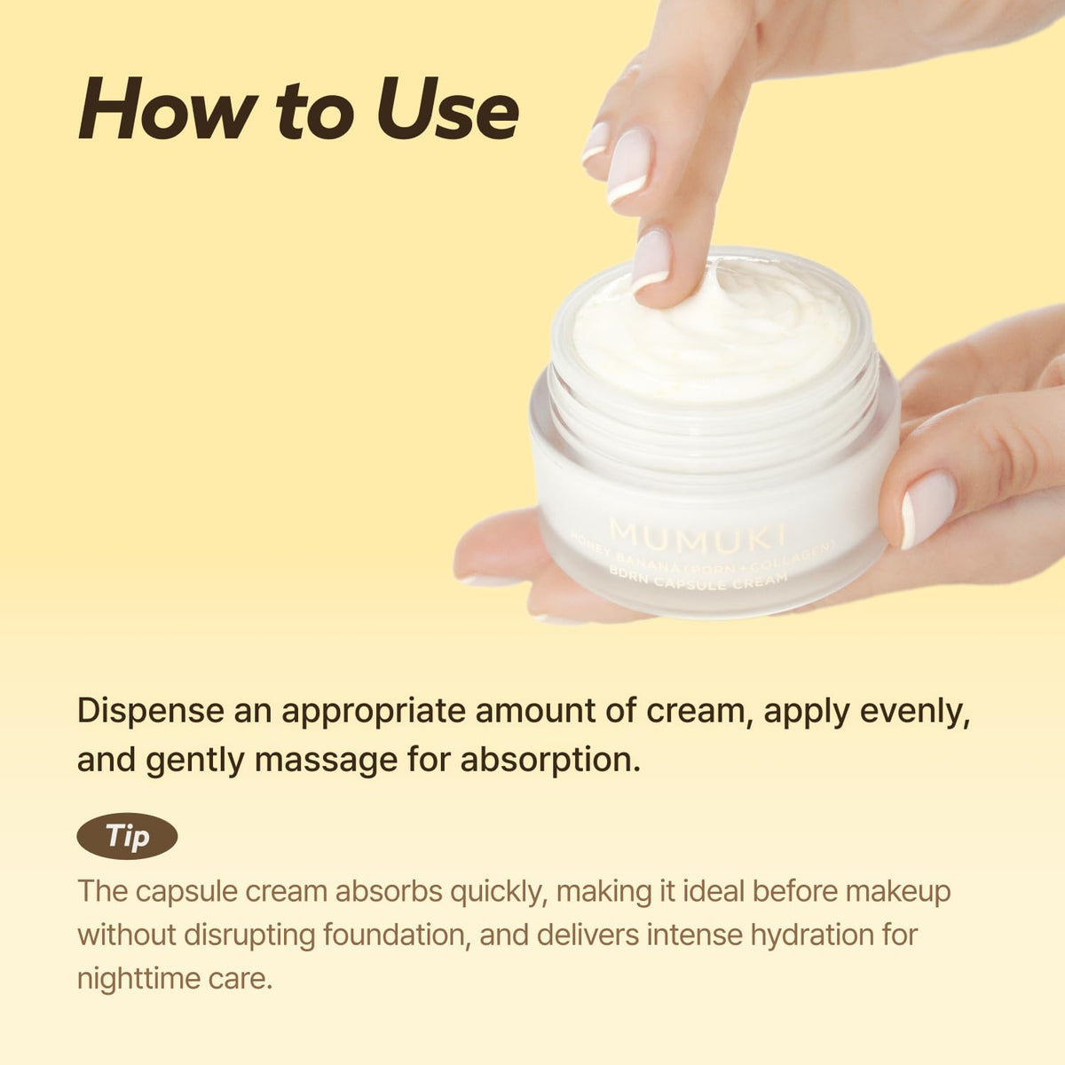 MUMUKI Honey Banana BDRN Capsule Cream 50ml