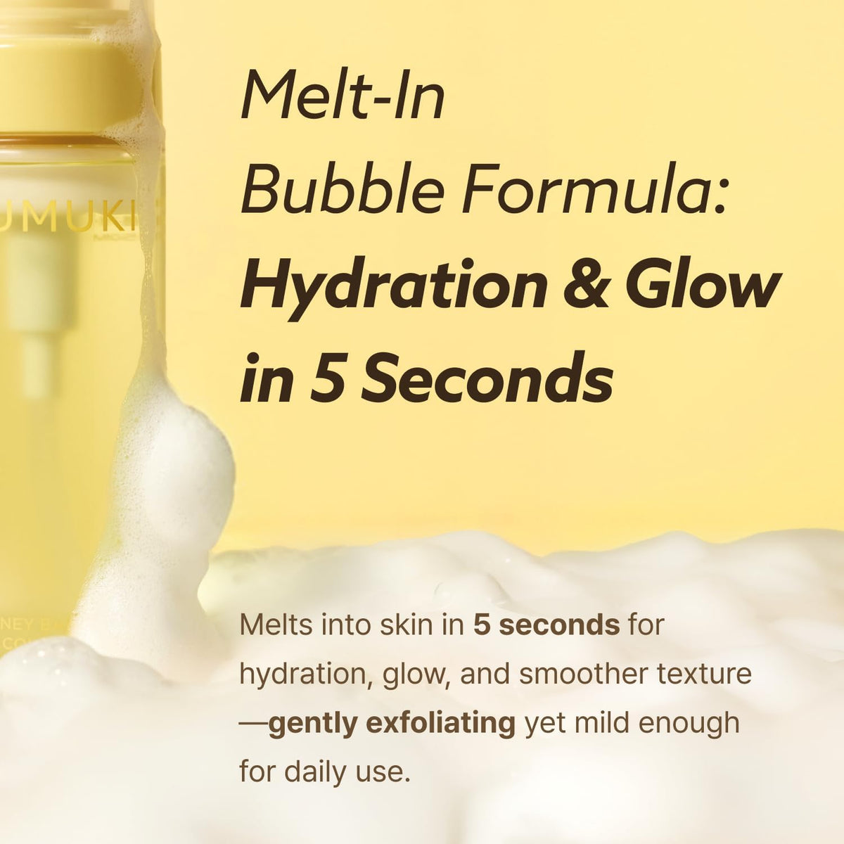 MUMUKI Honey Banana BDRN Bubble Mask 150ml