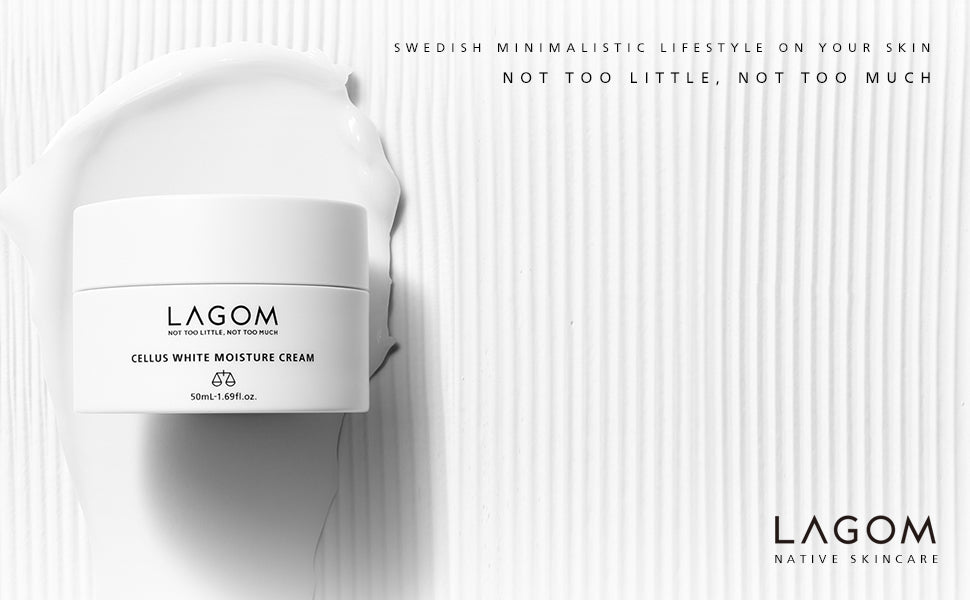 LAGOM Cellus White Moisture Cream Natural Vegan Brightening Skin Enhancer Giga Platol White Complex