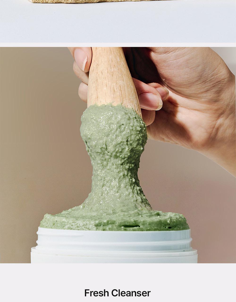 軟糯年糕潔面～韓國 Arencia Fresh Green Cleanser 天然綠茶金縷梅大米深清毛孔卸妝潔面膏 - 120g