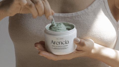 軟糯年糕潔面～韓國 Arencia Fresh Green Cleanser 天然綠茶金縷梅大米深清毛孔卸妝潔面膏 - 120g
