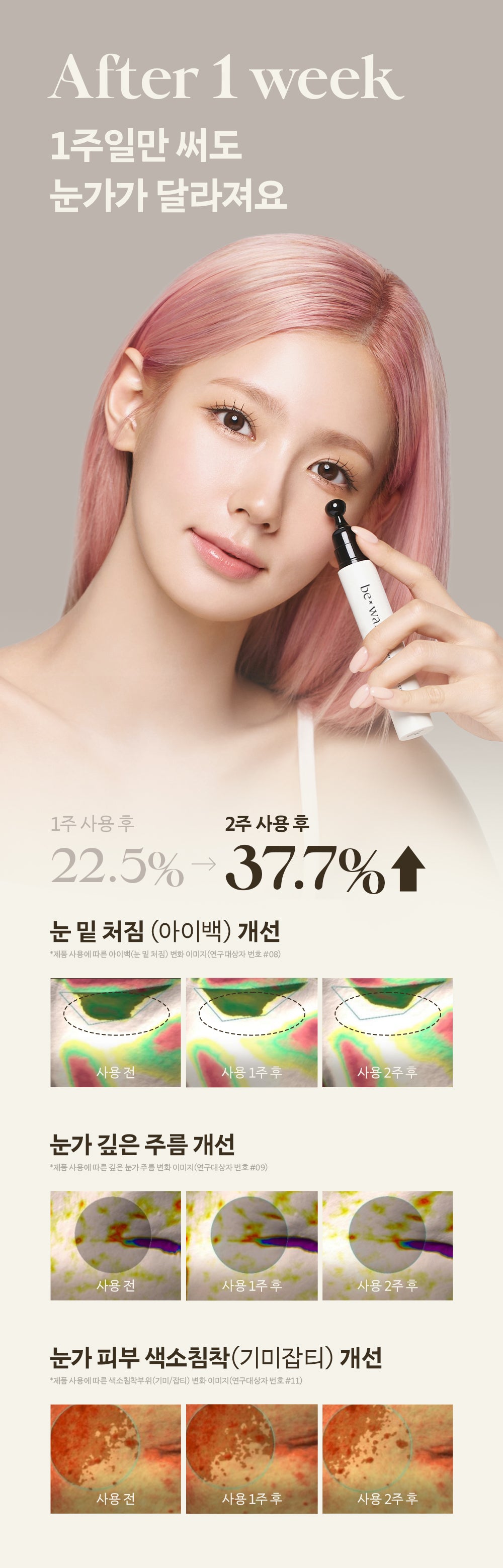 韓國 be wants Phyto Collagen Eye Serum Stick 純素膠原蛋白眼部精華舒壓滾珠棒