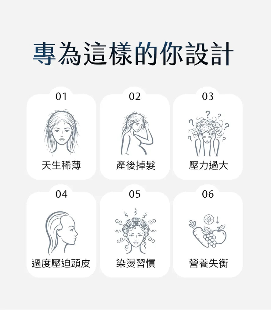 BHKs婕絲錠EX3專為產後落髮困擾,先天頭髮稀疏問題,地中海禿頭,營養失衡等頭髮困擾者修護秀髮,頭皮全效滋養呵護,豐盈柔順,找回您的魅力.