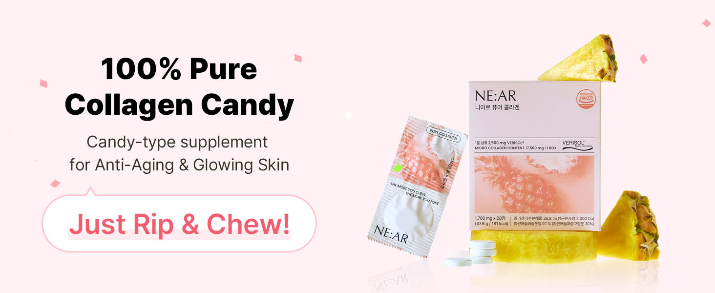 Pineapple collagen candy supplement for glowing skin and anti-aging