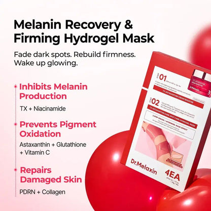 Dr.Melaxin Tx-Astaxanthin Cream Booster & Dark Spot Care Hydrogel Mask Set 4EA
