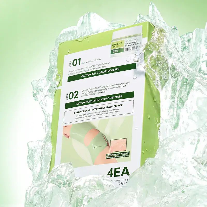 Dr.Melaxin - Cactox Jelly Cream Booster & Pore Relief Hydrogel Mask Set 4EA