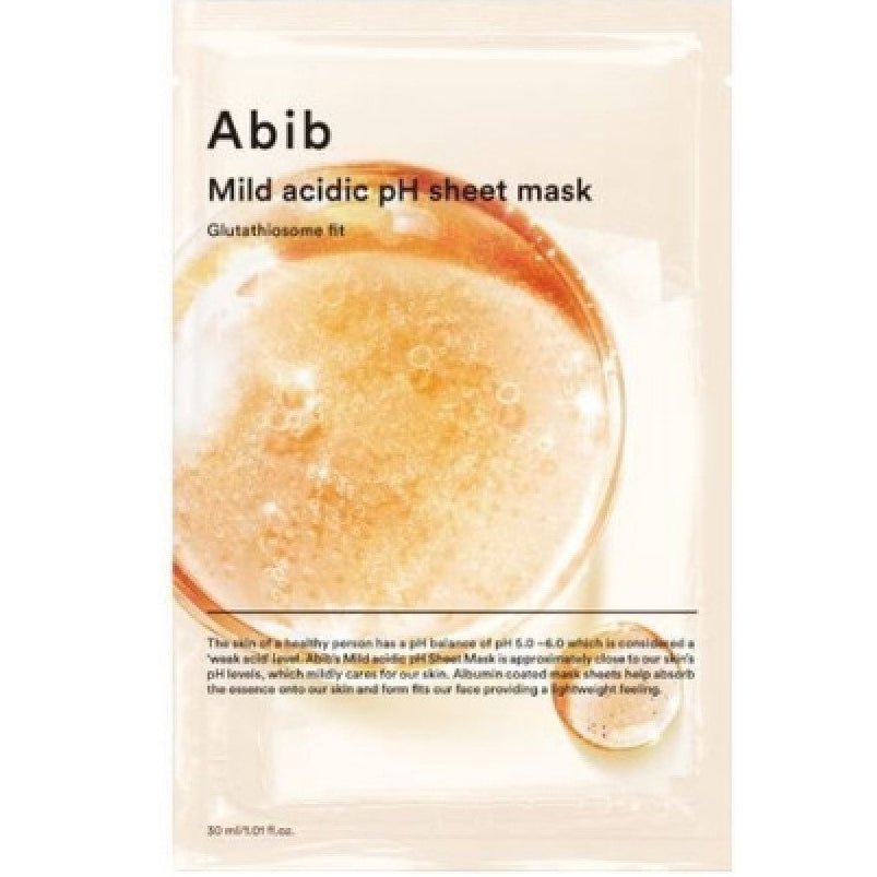 Abib 弱酸性穀胱甘肽美白抗氧淡斑面膜 30ml x 10片 - Beautitu.com
