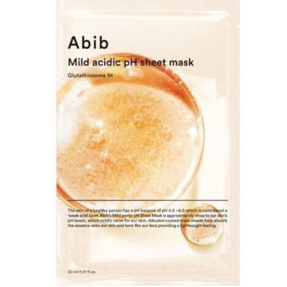 Abib 弱酸性穀胱甘肽美白抗氧淡斑面膜 30ml x 10片 - Beautitu.com