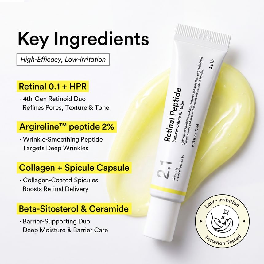 Abib Retinal Peptide Booster Crème 2.1 key ingredients