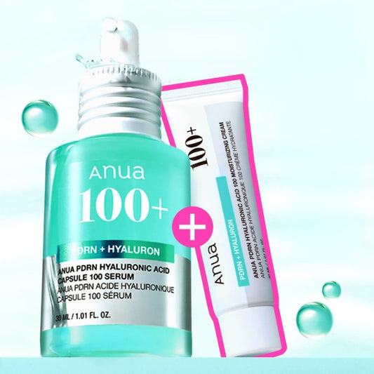 ANUA PDRN+玻尿酸深層保濕系列 水光精華30ml+面霜30ml 限量套裝 - Beautitu.com