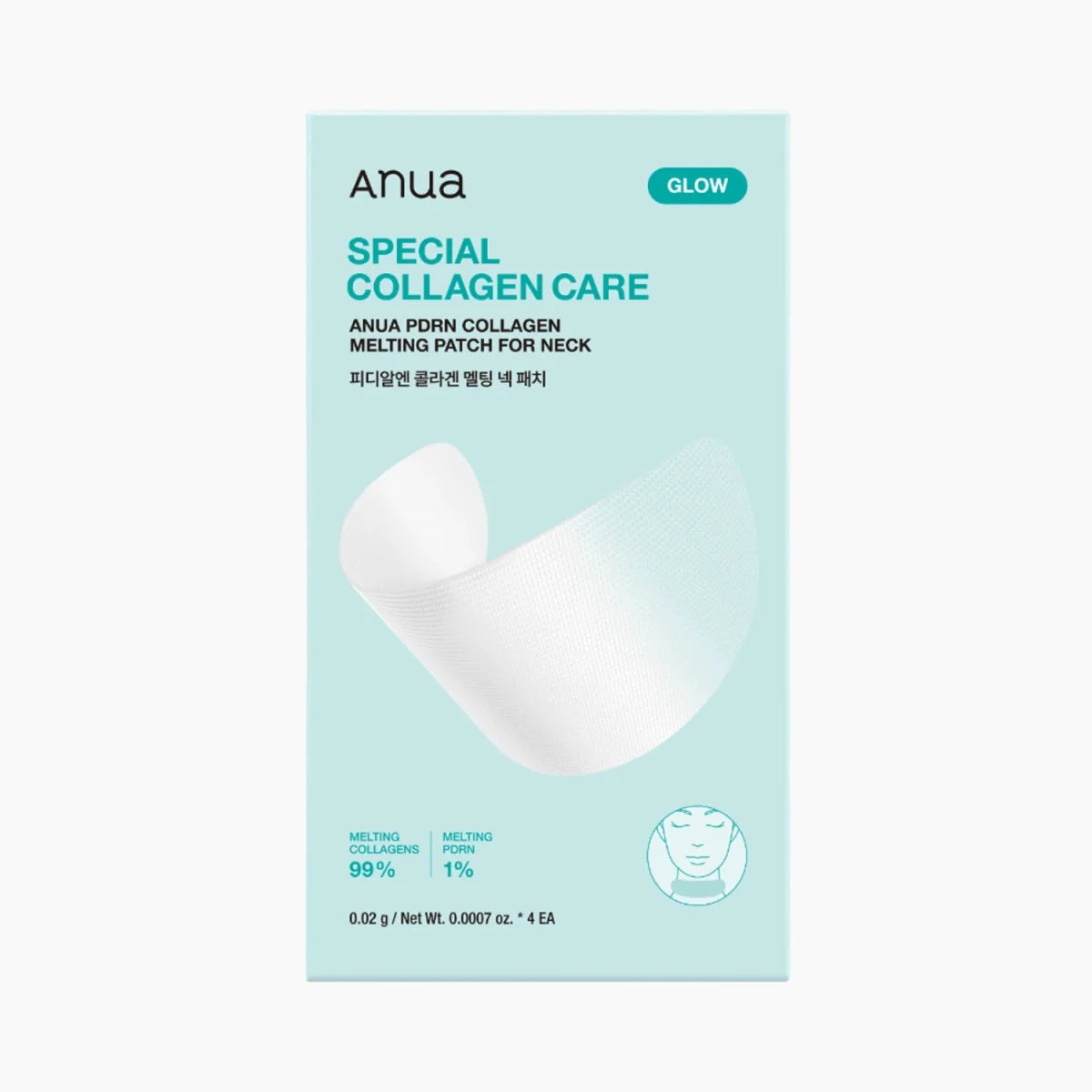 Anua PDRN膠原蛋白抗皺提拉修護貼(頸/額頭用) 4片/盒 - Beautitu.com