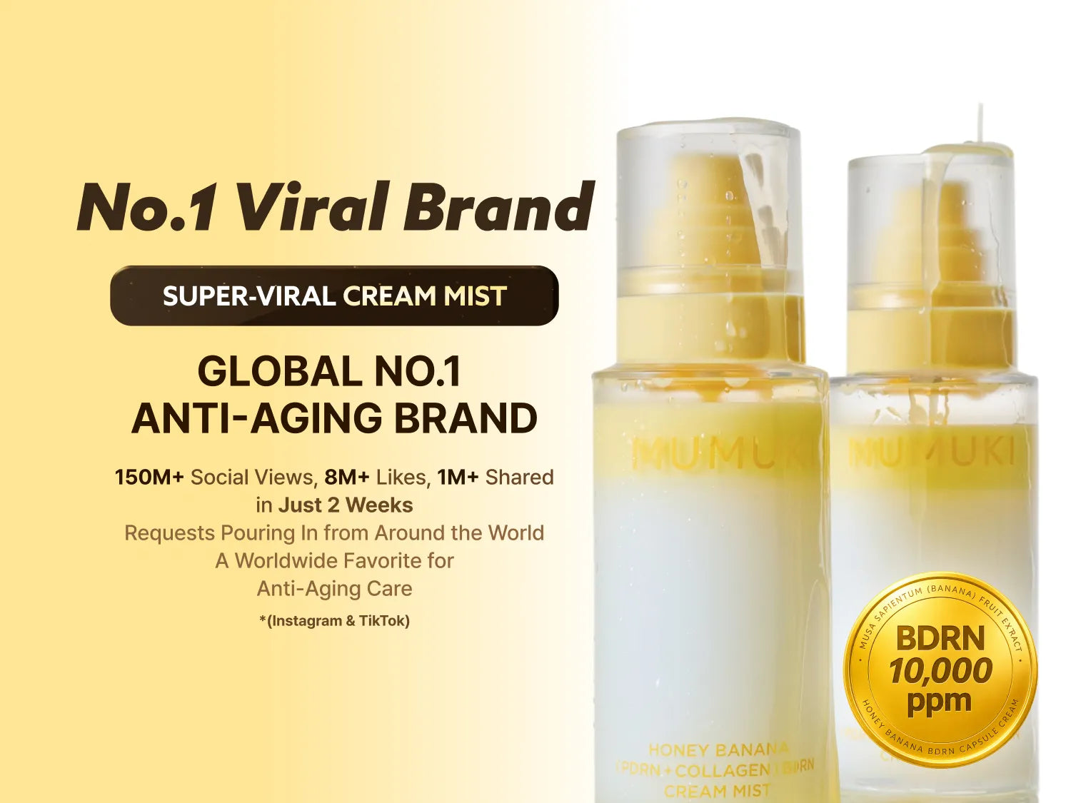 MUMUKI Honey Banana BDRN Cream Mist 100ml