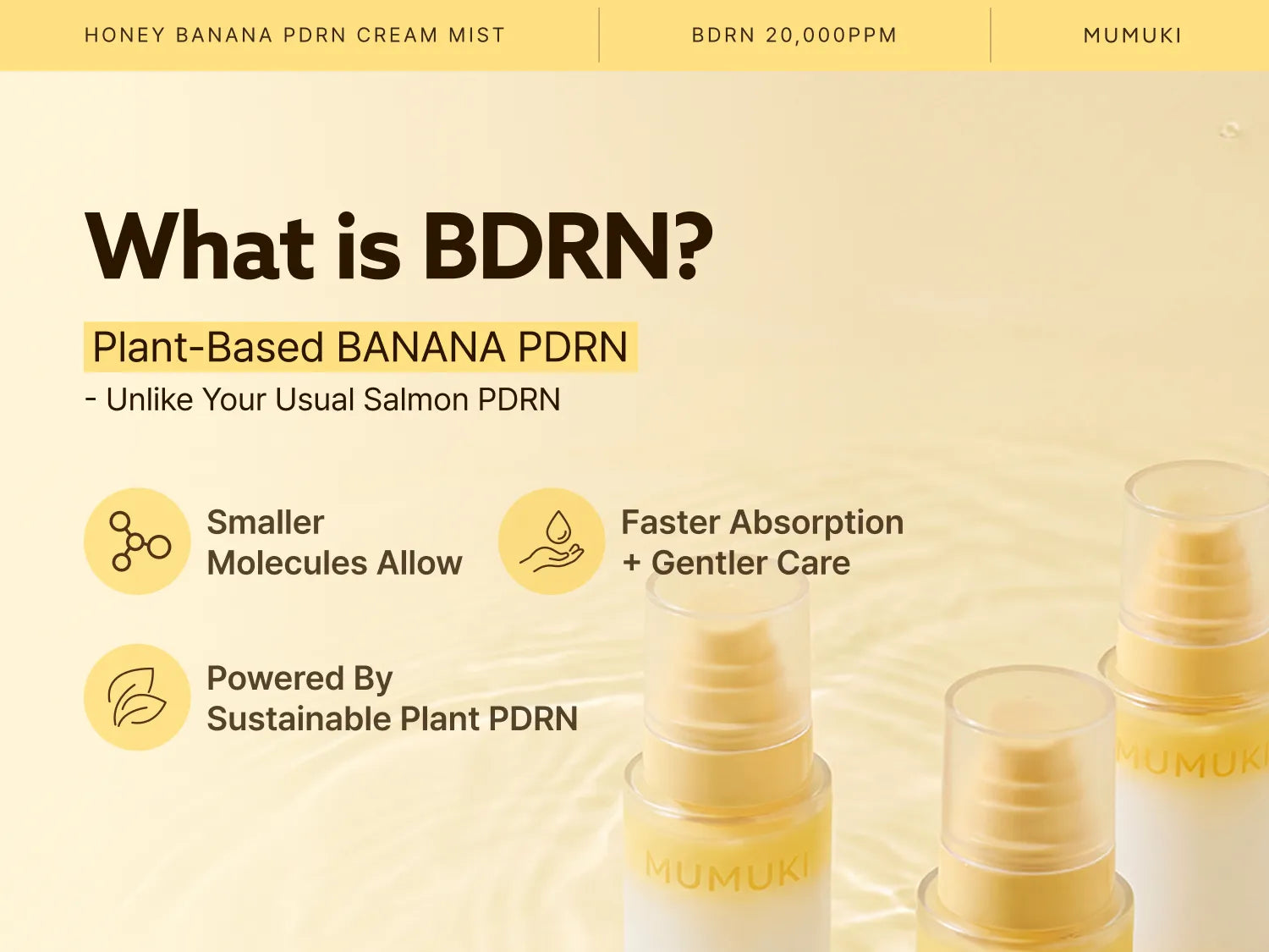 MUMUKI Honey Banana BDRN Cream Mist 100ml