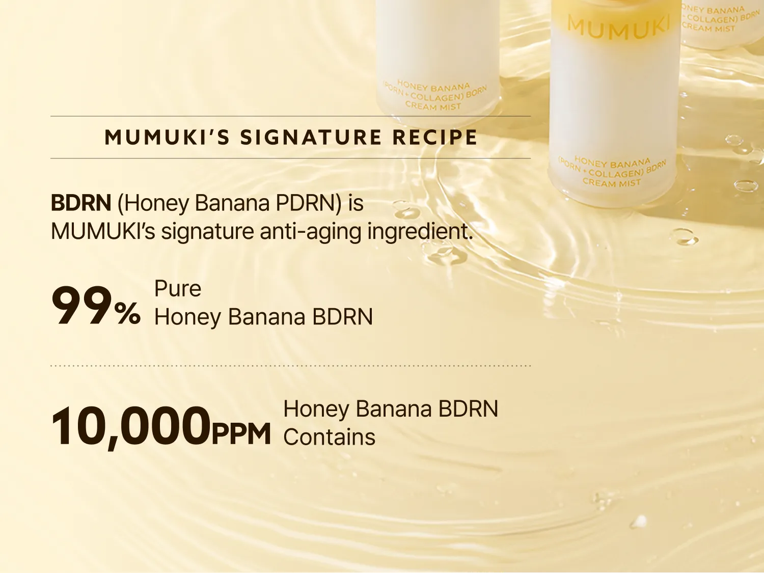 MUMUKI Honey Banana BDRN Cream Mist 100ml