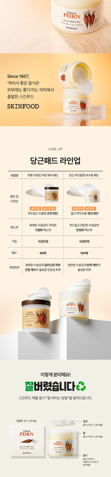 SKINFOOD Carrot PDRN Pad 100 pads