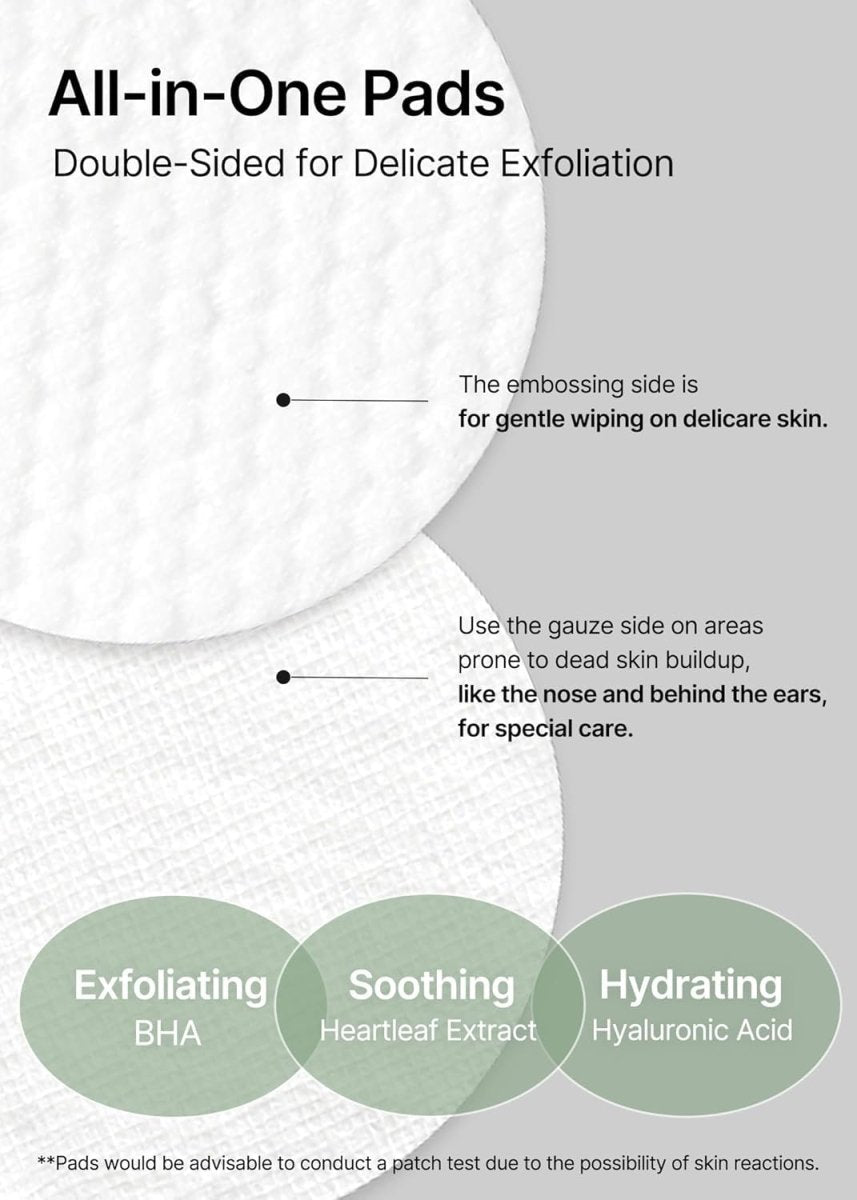 Celimax Ji Woo Gae 魚腥草BHA去角質爽膚棉片 60片裝 - Beautitu.com