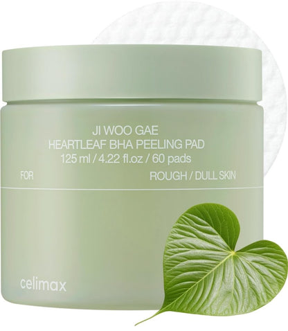 Celimax Ji Woo Gae 魚腥草BHA去角質爽膚棉片 60片裝 - Beautitu.com