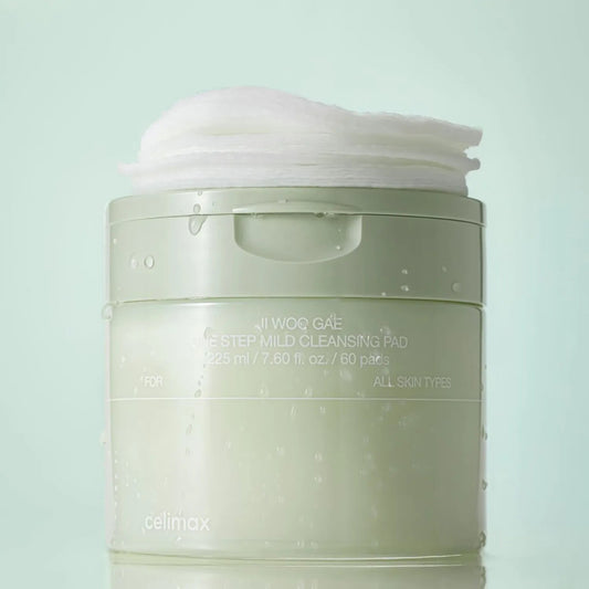 Celimax JIWOOGAE 温和保濕舒緩卸妝潔膚棉 60片 - Beautitu.com