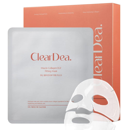 ClearDea 膠原蛋白 EGF 貼合面膜 5片 - Beautitu.com