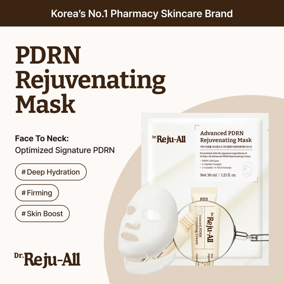 Dr. Reju - All PD2 高效 PDRN 煥顏修護面膜 4片 - Beautitu.com