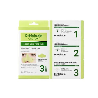 Dr.Melaxin CACTOX 去黑頭收毛孔3步套裝 (可用三次) - Beautitu.com