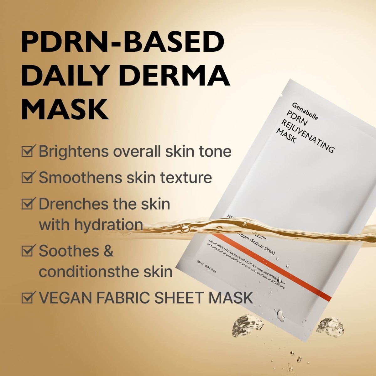 Genabelle PDRN 煥膚面膜 5ea - Beautitu.com