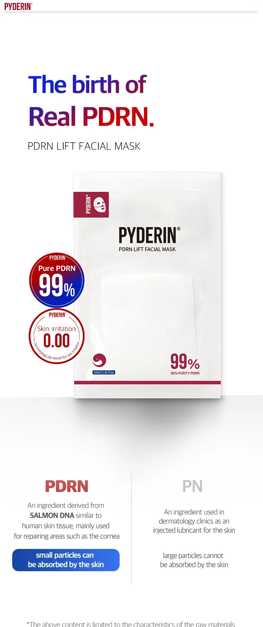 PYDERIN PDRN Lift Facial Mask detail 1