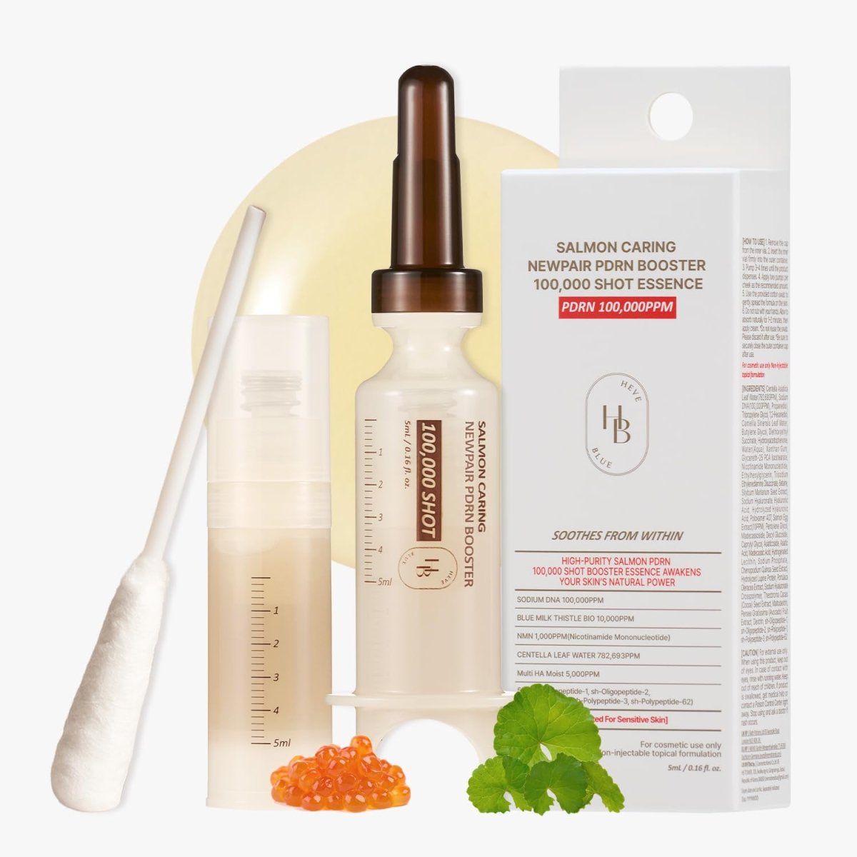 HEVEBLUE 三文魚積雪草修護精華露（10萬發PDRN安瓶) - Beautitu.com