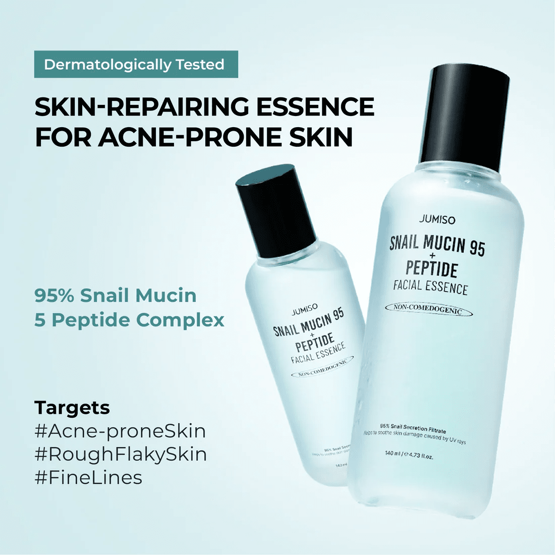 JUMISO 蝸牛黏液95+勝肽臉部精華 140ml - Beautitu.com