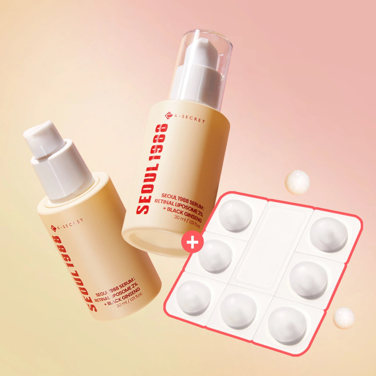 KSECRET 視黃醇黑參精華雙套裝 - Beautitu.com