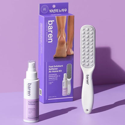 BAREN (Renew) Callus Remover Kit for Feet: Foot File &amp; Peeling Foot Spray