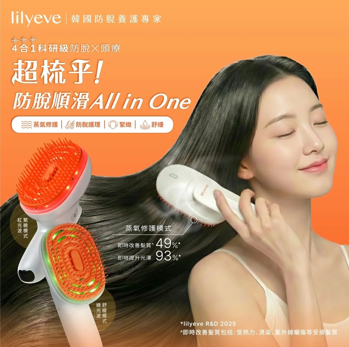 lilyeve Grow 旋轉髮梳蒸汽增壓按摩機 - Beautitu.com