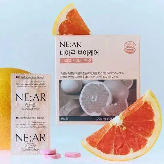 NE:AR V - CARE消水腫神器葡萄柚味咀嚼片 28粒 - Beautitu.com