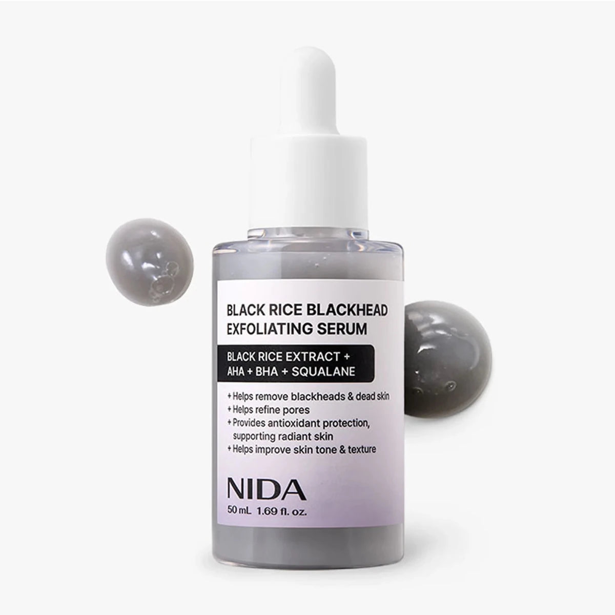 NIDA 黑米黑頭去角質精華液 50ml - Beautitu.com
