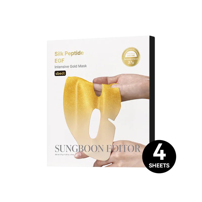 Sungboon Editor 胜肽金絲 EGF 24K 黃金煥亮修護面膜 4片 - Beautitu.com